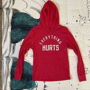 “Everything Hurts” Graphic Athletic Hoodie